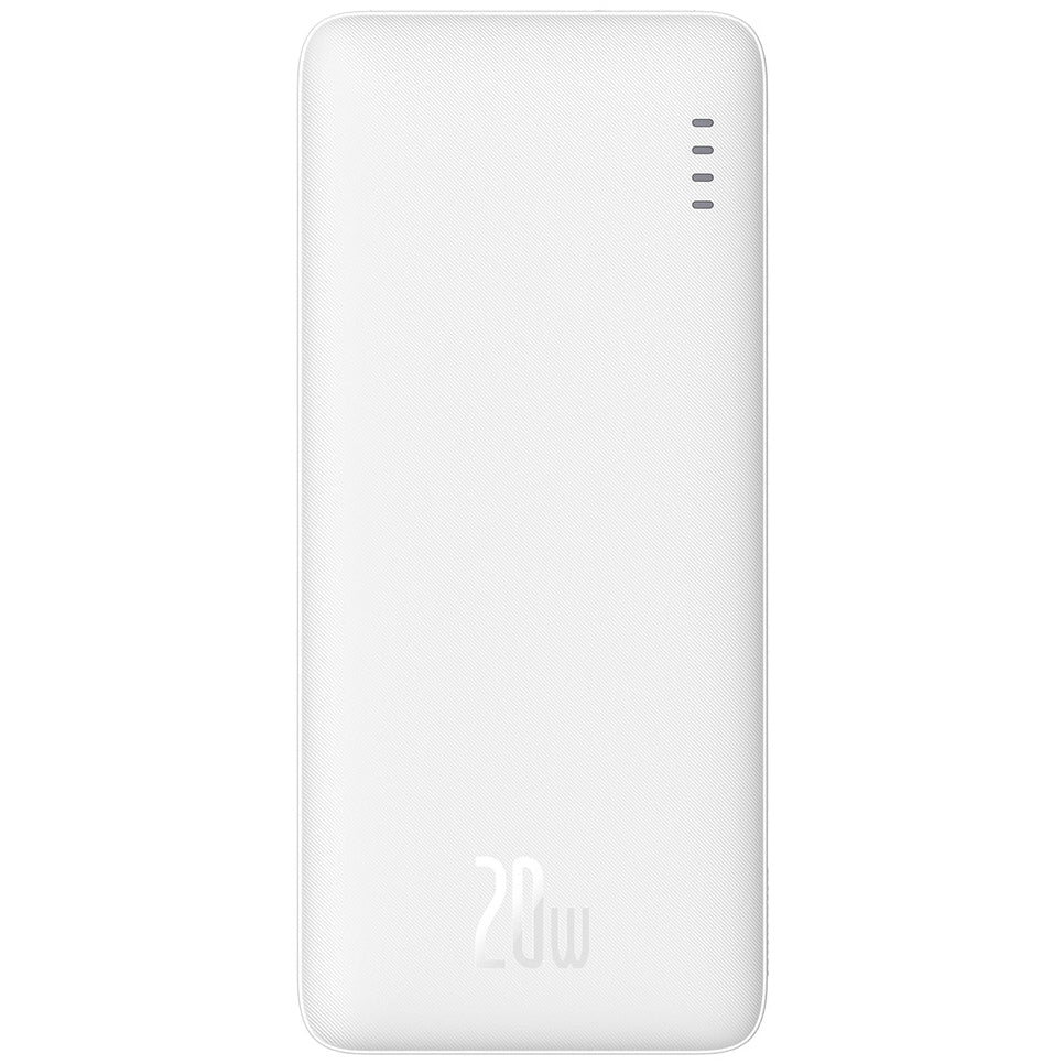 Externer Akku Baseus Airpow, 10000mAh, 20W, QC + PD, 1 x USB-A - 1 x USB-C, Weiß