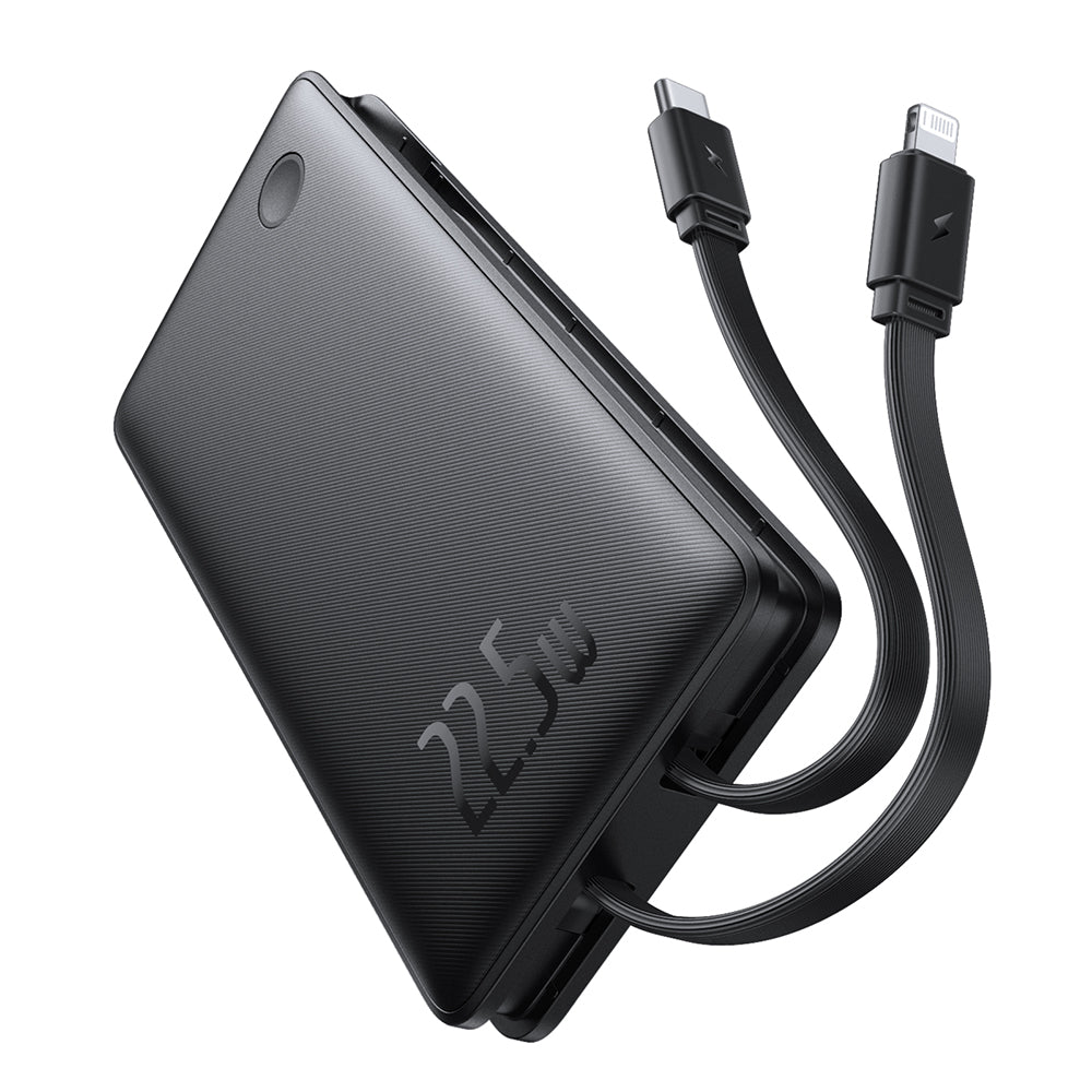 Externer Akku Baseus Airpow Lite, 10000mAh, 22.5W, QC + PD, 1 x Lightning - 1 x USB-A - 2 x USB-C, Schwarz P10067501123-00