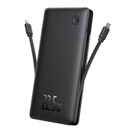 Externer Akku Baseus Airpow Lite, 10000mAh, 22.5W, QC + PD, 1 x Lightning - 1 x USB-A - 2 x USB-C, Schwarz P10067501123-00