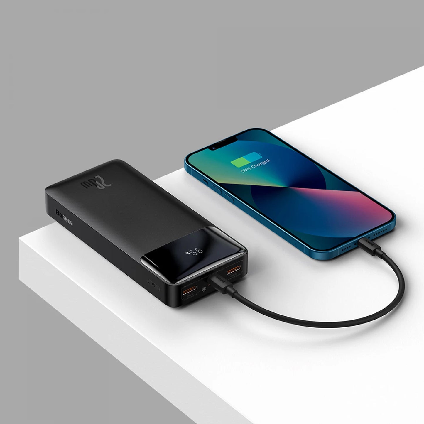 Externer Akku Baseus Bipow, 20000mAh, 20W, QC + PD, 1 x USB-C - 2 x USB-A, Schwarz PPBD050501