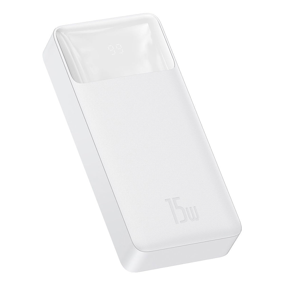 Baseus Bipow Externer Akku, 20000 mAh, 15 W, 1 x USB-C – 2 x USB-A, Weiß PPBD050102