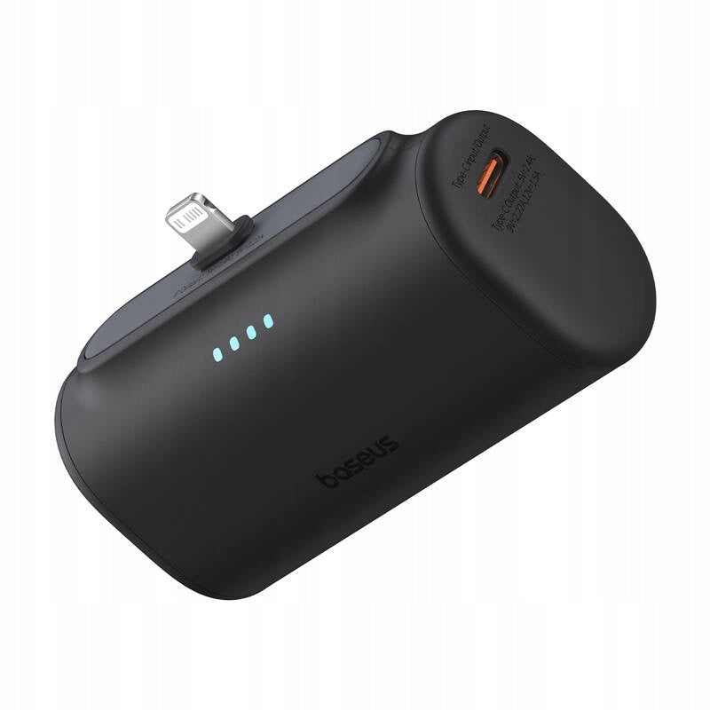 Externer Akku Baseus Compact, 5000mAh, 20W, PD, 1 x Lightning - 1 x USB-C, Schwarz P10068307113-00