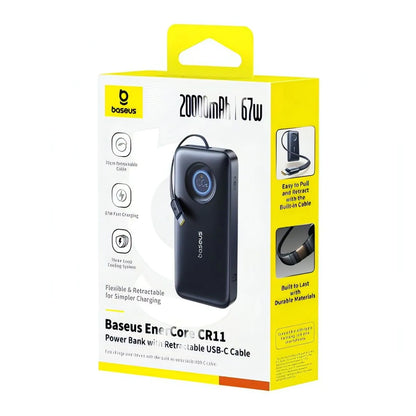 Externer Akku Baseus EnerCore CR11, 20000mAh, 67W, PD, 2 x USB-C, Schwarz E0027H00
