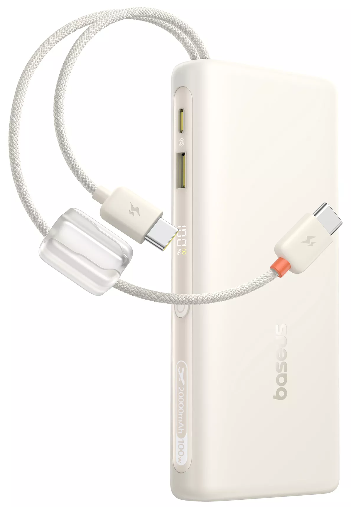 Externe Batterie Baseus EnerFill FC41, 20000mAh, 100W, QC + PD, 1 x USB-A - 3 x USB-C, Weiß E0028N04