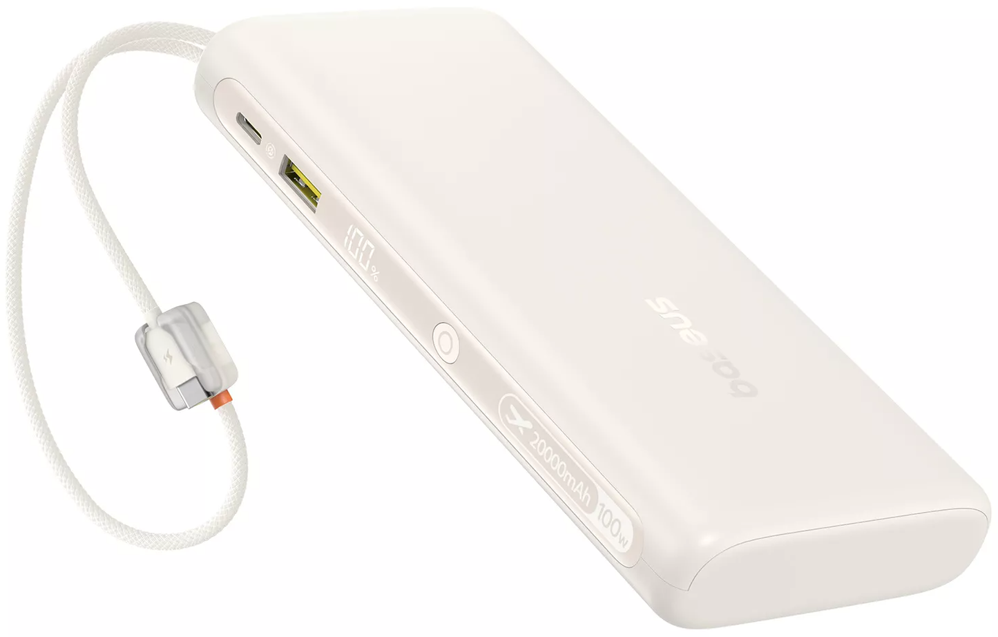 Externe Batterie Baseus EnerFill FC41, 20000mAh, 100W, QC + PD, 1 x USB-A - 3 x USB-C, Weiß E0028N04
