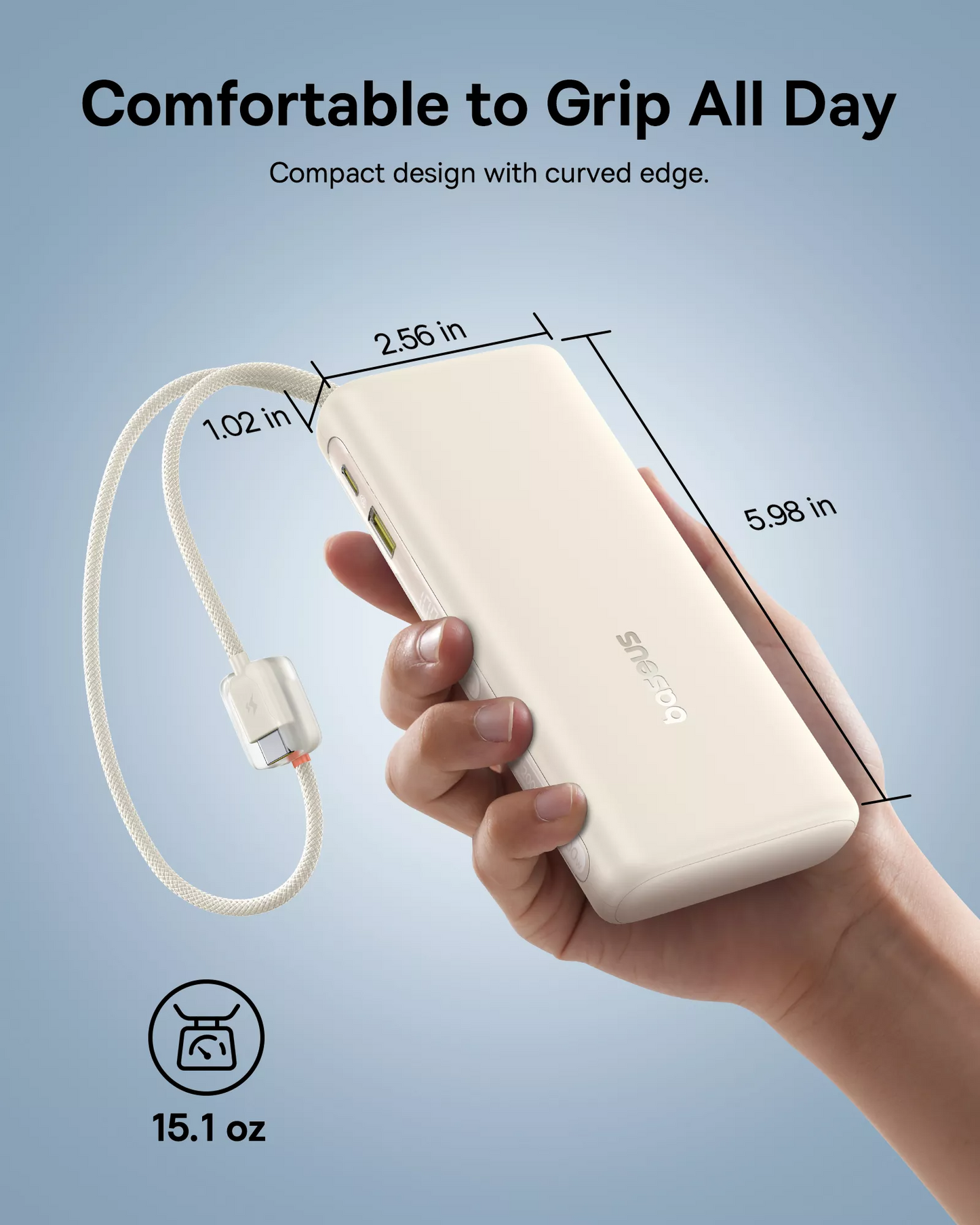 Externe Batterie Baseus EnerFill FC41, 20000mAh, 100W, QC + PD, 1 x USB-A - 3 x USB-C, Weiß E0028N04