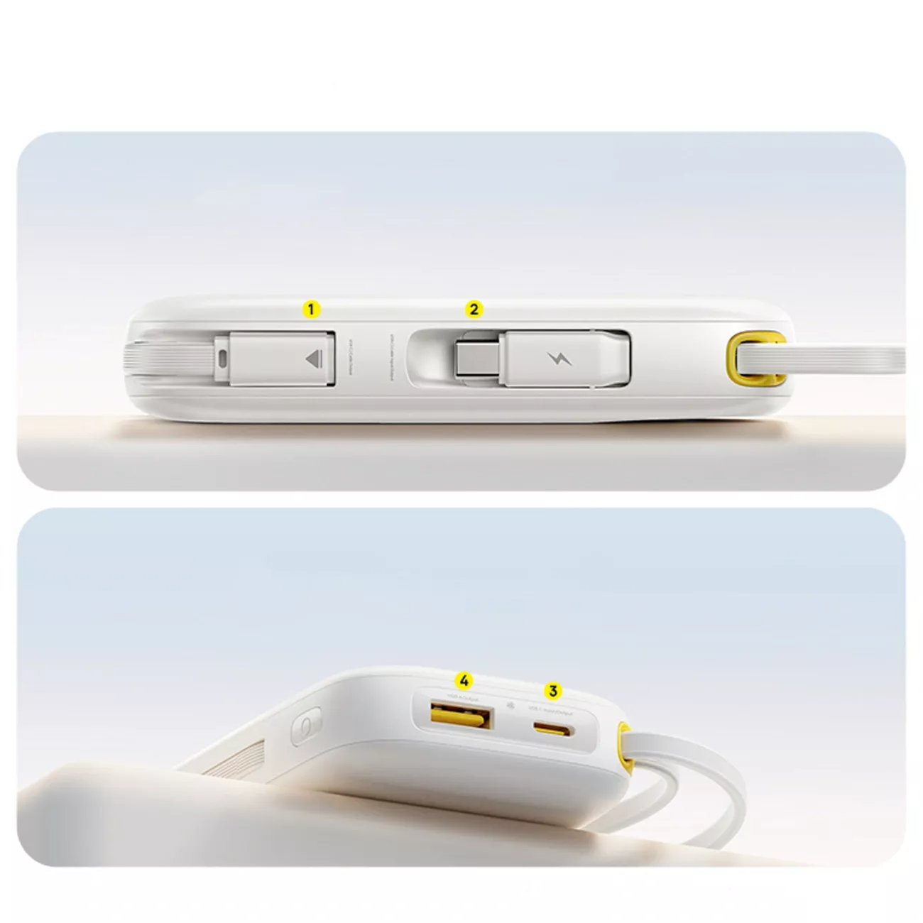 Externe Batterie Baseus EnerFill FC31, 20000mAh, 45W, QC + PD, 1 x Lightning - 1 x USB-A - 2 x USB-C, Weiß P10082105213-00