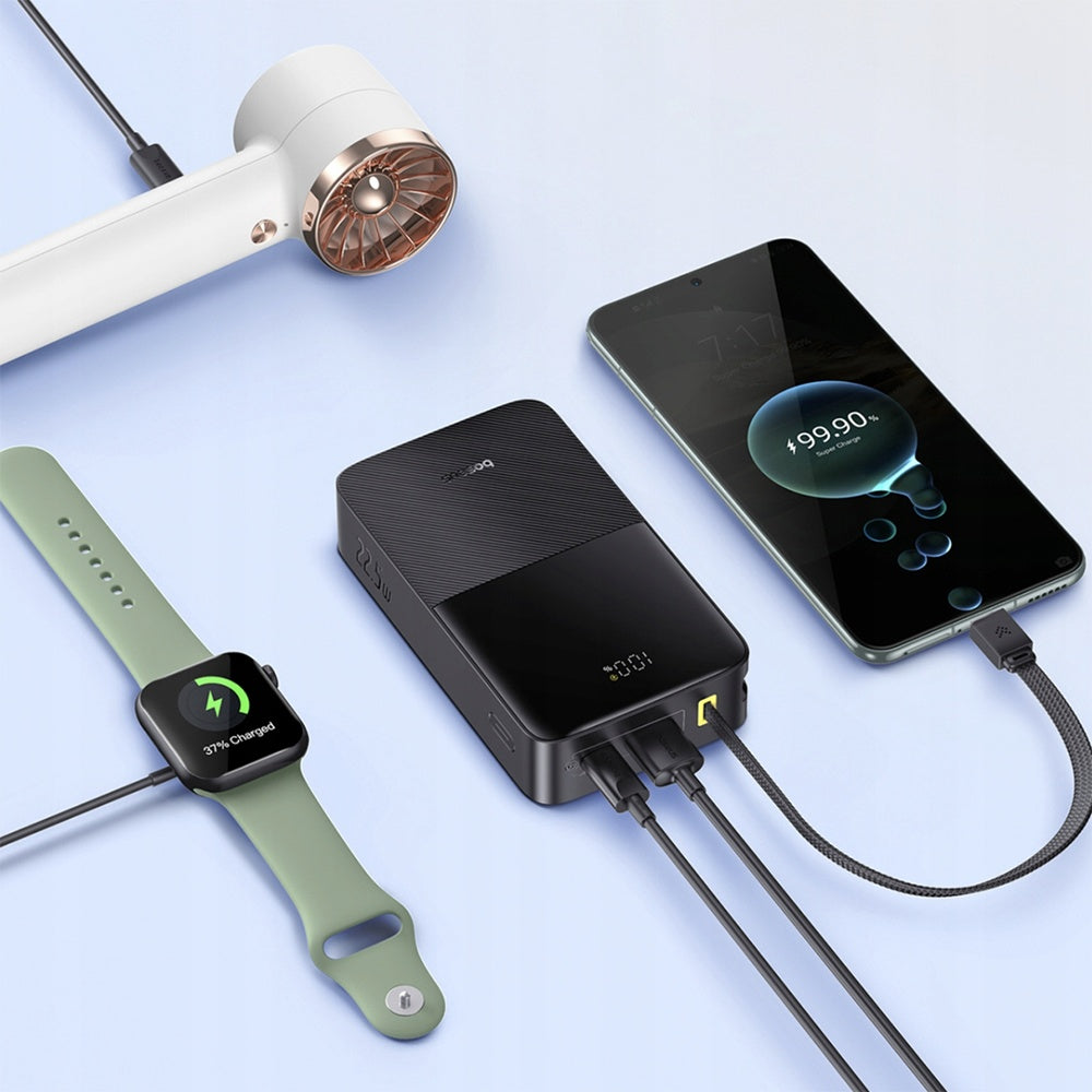 Externer Akku Baseus EnerFill Bipow2 Pro, 20000mAh, 22.5W, QC + PD, 1 x USB-A - 2 x USB-C, Schwarz E0027701