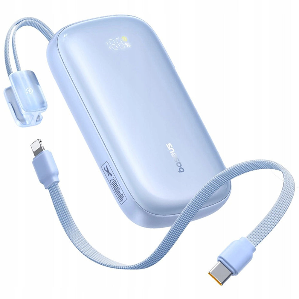 Externer Akku Baseus EnerFill FC21 Qpow 3 Ultra, 10000mAh, 22.5W, QC + PD, 1 x USB-A - 1 x USB-C, Blau E0027L03