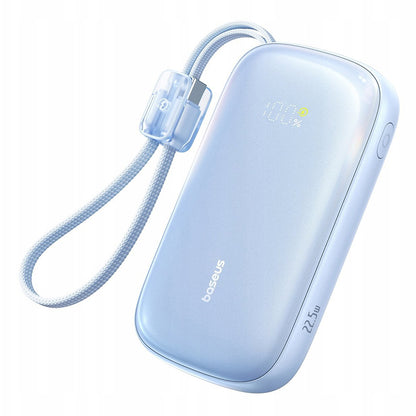 Externer Akku Baseus EnerFill FC21 Qpow 3 Ultra, 10000mAh, 22.5W, QC + PD, 1 x USB-A - 1 x USB-C, Blau E0027L03