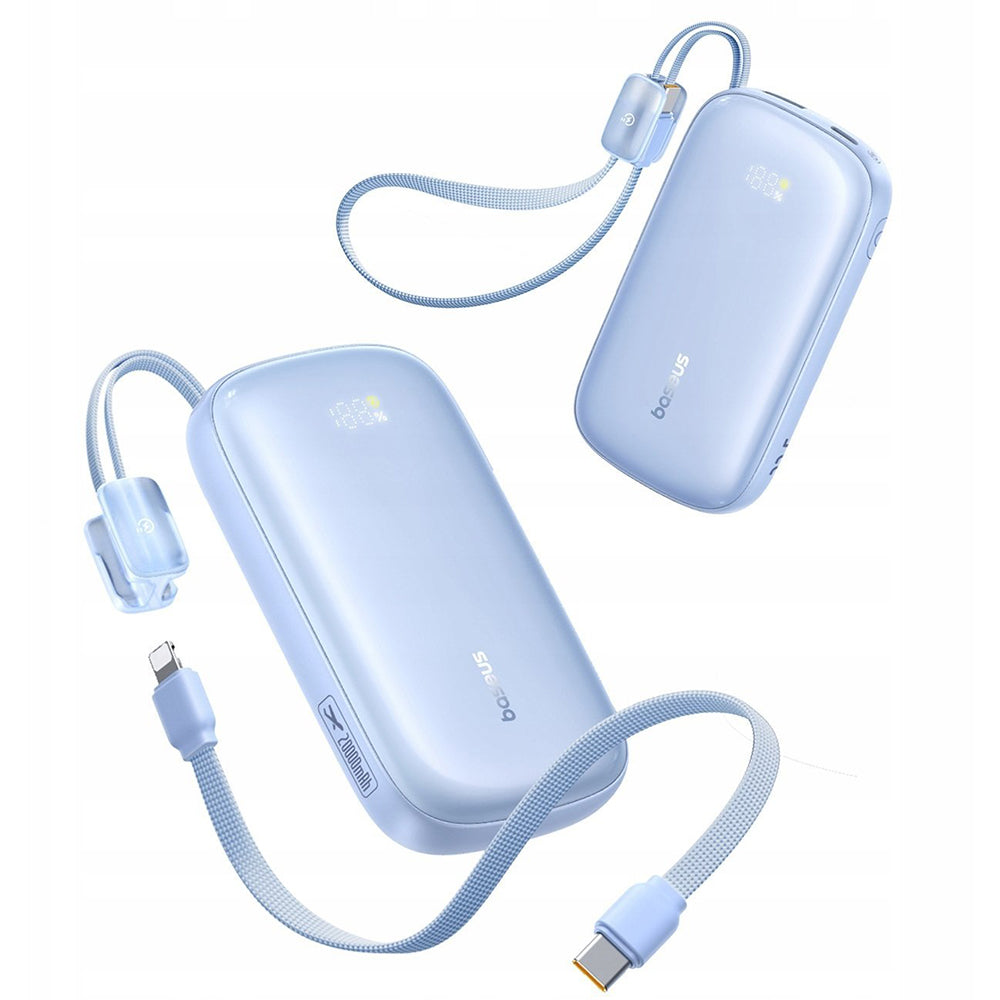 Externer Akku Baseus EnerFill FC21 Qpow 3 Ultra, 10000mAh, 22.5W, QC + PD, 1 x USB-A - 1 x USB-C, Blau E0027L03