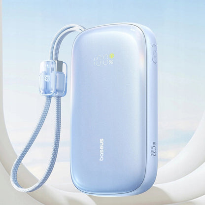 Externer Akku Baseus EnerFill FC21 Qpow 3 Ultra, 10000mAh, 22.5W, QC + PD, 1 x USB-A - 1 x USB-C, Blau E0027L03