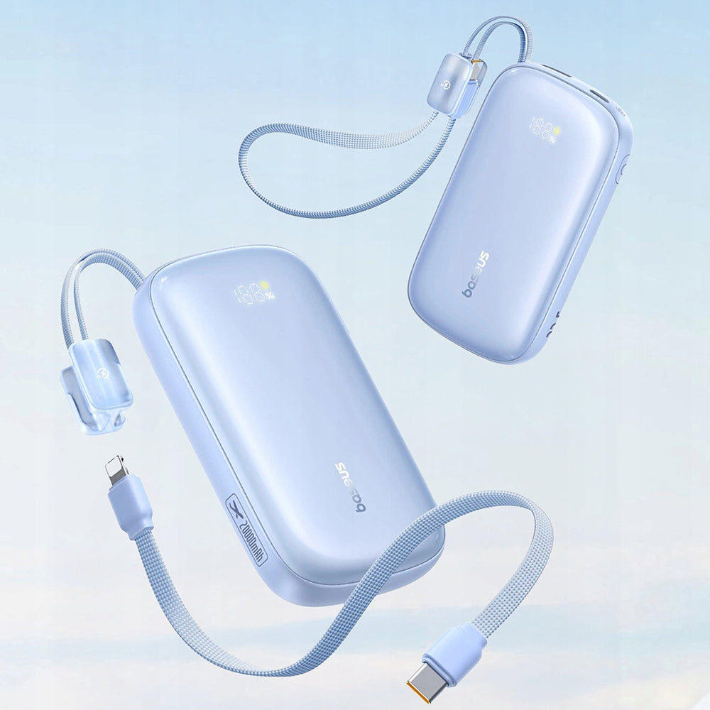 Externer Akku Baseus EnerFill FC21 Qpow 3 Ultra, 10000mAh, 22.5W, QC + PD, 1 x USB-A - 1 x USB-C, Blau E0027L03