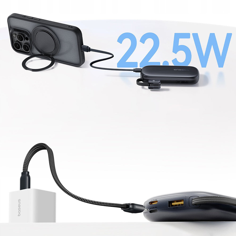 Externer Akku Baseus EnerFill FC21 Qpow 3 Ultra, 10000mAh, 22.5W, QC + PD, 1 x USB-A - 1 x USB-C, Beige E0027L01