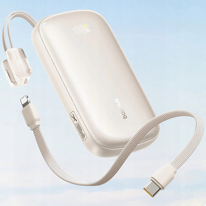 Externer Akku Baseus EnerFill FC21 Qpow 3 Ultra, 10000mAh, 45W, QC + PD, 1 x USB-A - 1 x USB-C, Beige E0027Q01