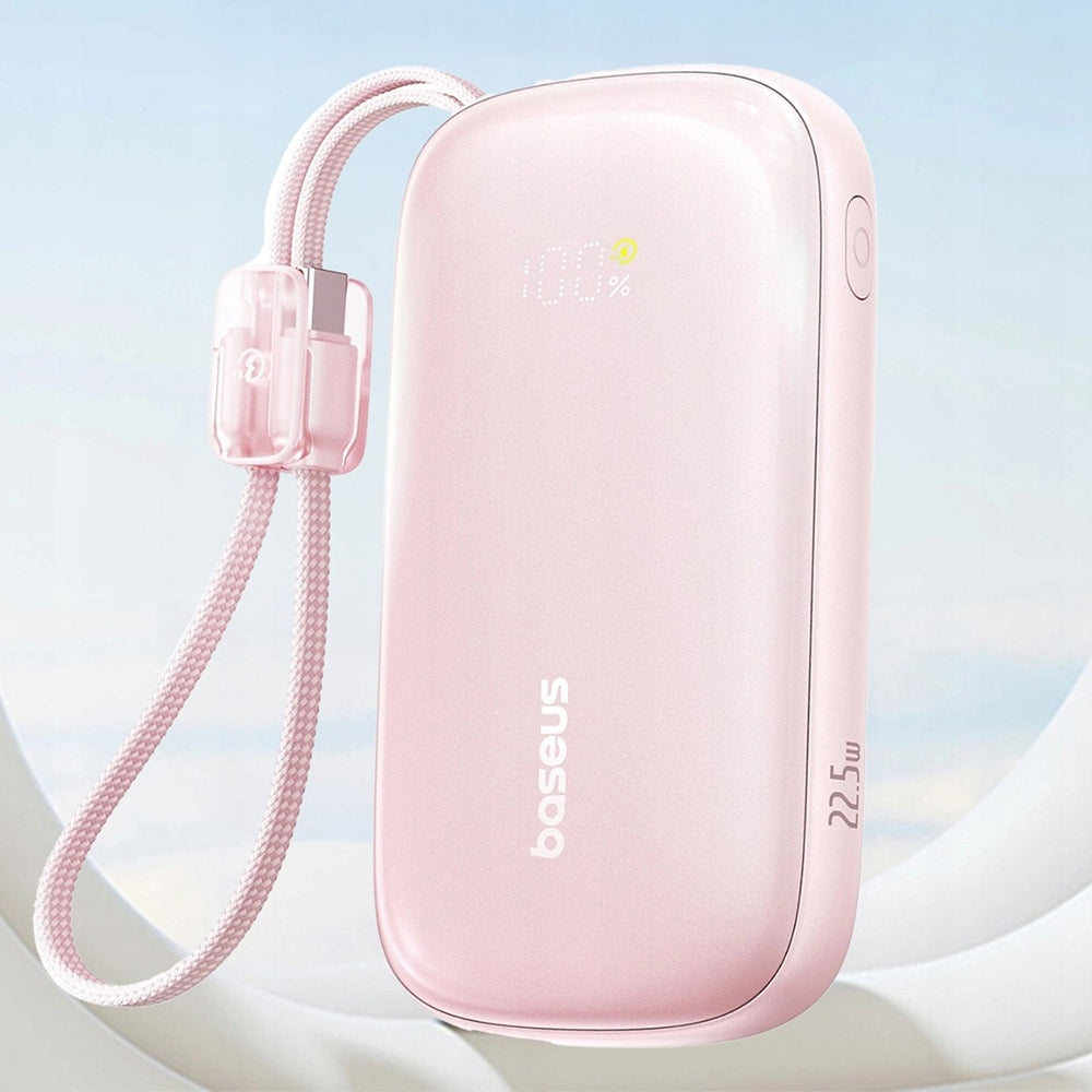 Externer Akku Baseus EnerFill FC21 Qpow 3 Ultra, 10000mAh, 45W, QC + PD, 1 x USB-A - 1 x USB-C, Rosa E0027Q02