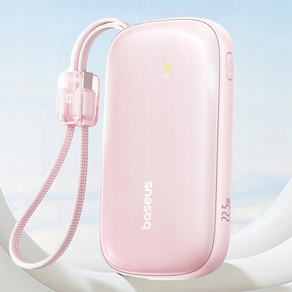 Externer Akku Baseus EnerFill FC21 Qpow 3 Ultra, 10000mAh, 45W, QC + PD, 1 x USB-A - 1 x USB-C, Rosa E0027Q02