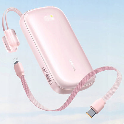 Baseus EnerFill FC21 Qpow 3 Ultra External Battery, 20000mAh, 22.5W, QC + PD, 1 x USB-A - 1 x USB-C, Pink E0027M02