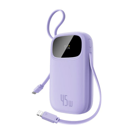 Externer Akku Baseus EnerFill FC31 Qpow 3, 10000mAh, 45W, QC + PD, 1 x Lightning - 1 x USB-A - 2 x USB-C, Lila E0028C02