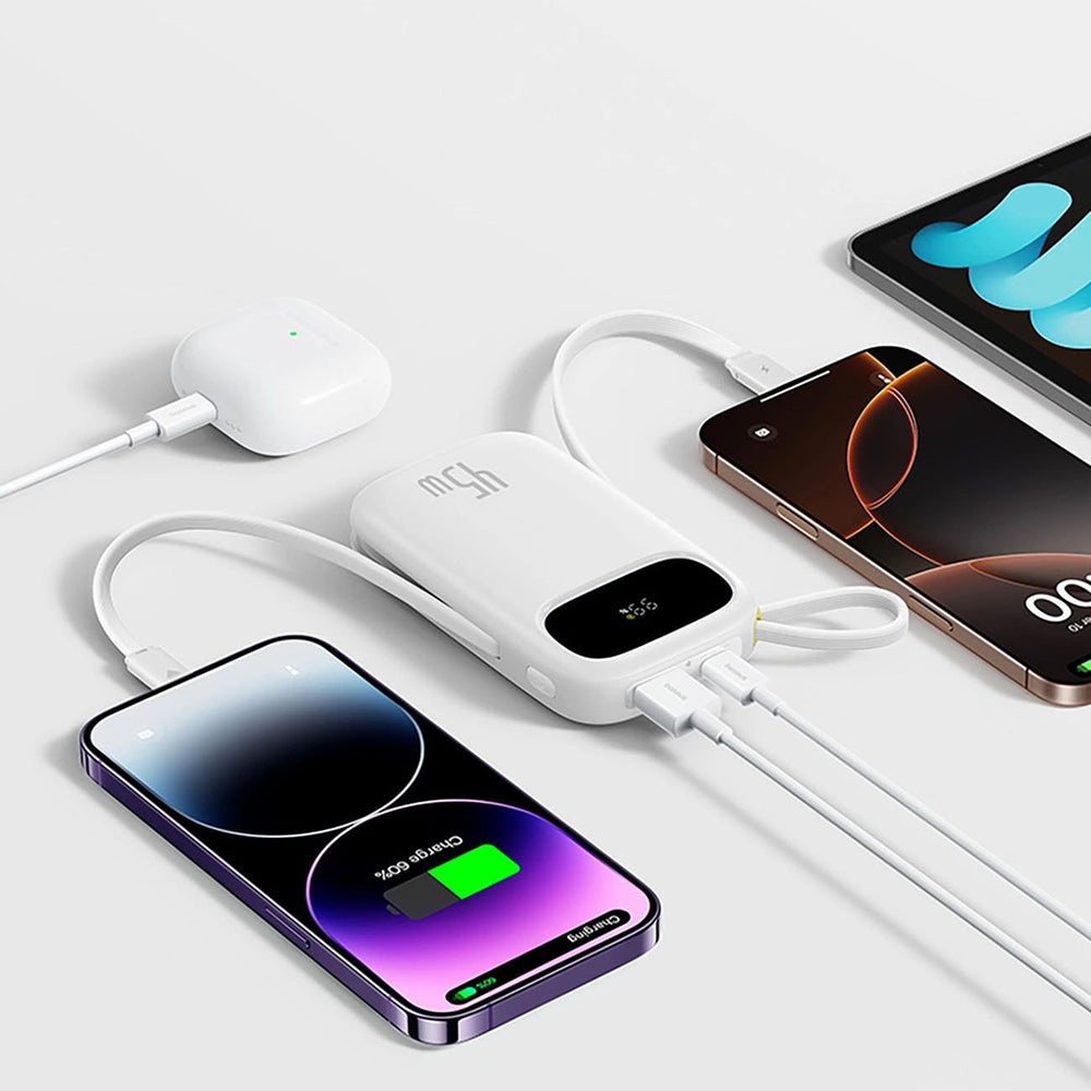 Externer Akku Baseus EnerFill FC31 Qpow 3, 10000mAh, 45W, QC + PD, 1 x Lightning - 1 x USB-A - 2 x USB-C, Schwarz E0028C00