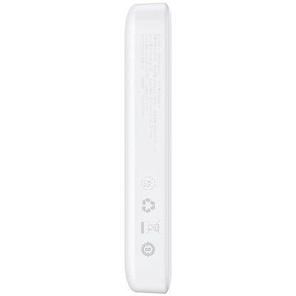 Baseus Magnetic Mini External Battery, 10000mAh, 20W, PD + FQI, 1 x USB-C, White P10059001223-00