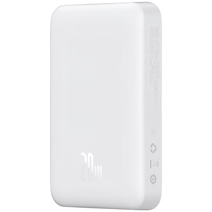 Baseus Magnetic Mini External Battery, 10000mAh, 20W, PD + FQI, 1 x USB-C, White P10059001223-00