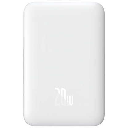 Baseus Magnetic Mini External Battery, 10000mAh, 20W, PD + FQI, 1 x USB-C, White P10059001223-00