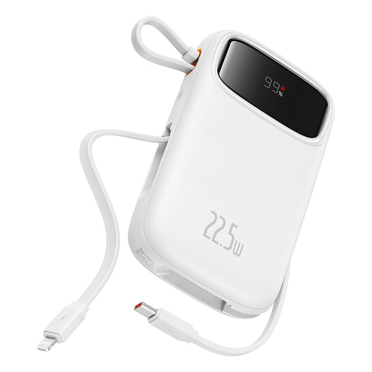 Externer Akku Baseus Qpow2, 20000mAh, 22.5W, QC + PD, 1 x Lightning - 1 x USB-A - 2 x USB-C, Weiß P10055002223-00