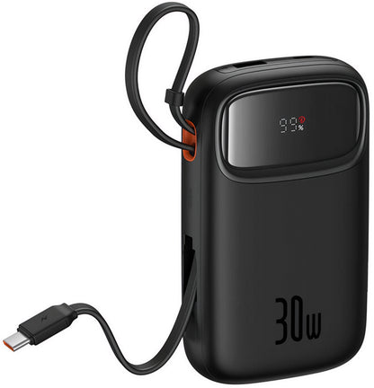 Baseus Qpow2 External Battery, 20000mAh, 30W, QC + PD, 1 x USB-A - 3 x USB-C, Black P10055009113-00