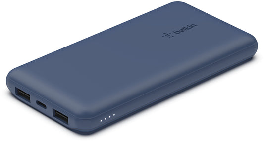 Externe Batterie Belkin BoostCharge, 10000mAh, 15W, 1 x USB-C - 2 x USB-A, Marineblau BPB011btBL