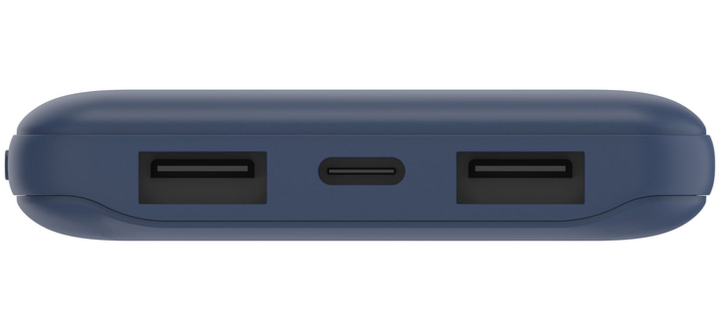 Externe Batterie Belkin BoostCharge, 10000mAh, 15W, 1 x USB-C - 2 x USB-A, Marineblau BPB011btBL