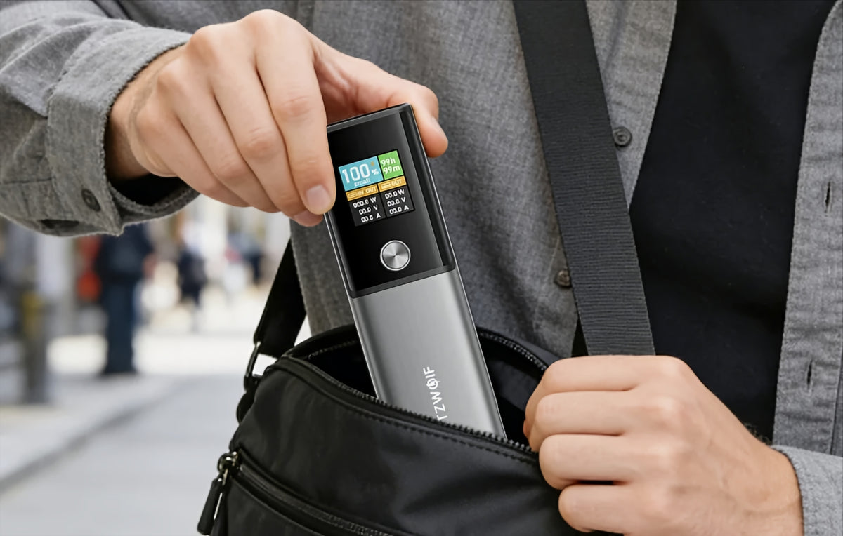 Externe Batterie BlitzWolf BW-P23, 14000mAh, 100W, QC + PD, 1 x USB-A - 1 x USB-C, Grau