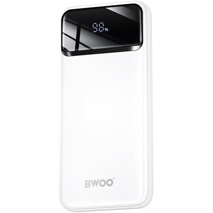 Externe Batterie BWOO BO-P34, 10000mAh, 22,5W, QC + PD, 1 x USB-C - 2 x USB-A, Weiß