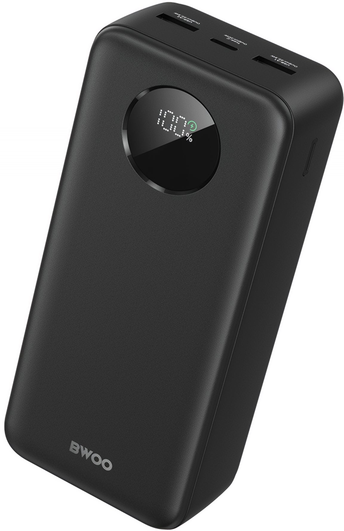 Externer Akku BWOO BO-P64, 30000mAh, 22.5W, QC + PD, 1 x USB-C - 2 x USB-A, Schwarz