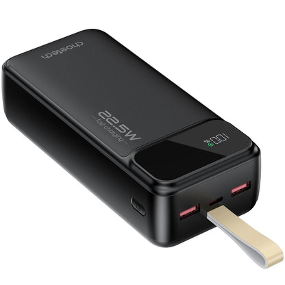 Externer Akku Choetech B730, 30000 mAh, 22,5 W, QC + PD, 1 x USB-C – 2 x USB-A, Schwarz