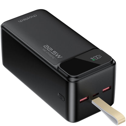 Externer Akku Choetech B732, 50000 mAh, 22,5 W, QC + PD, 1 x USB-C – 2 x USB-A, Schwarz