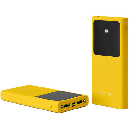 Externer Akku Colorum CPB10-02, 10000 mAh, 10 W, 2 x USB-A, Gelb