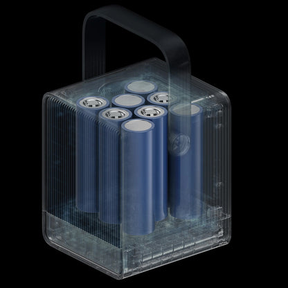 Externe Batterie Cuktech, 40000mAh, 300W, QC + PD + FQI, 1 x QI - 2 x USB-A - 2 x USB-C, Schwarz