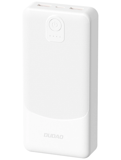 Externer Akku Dudao K10Pro, 20000mAh, 12W, 2 x USB-A, Weiß