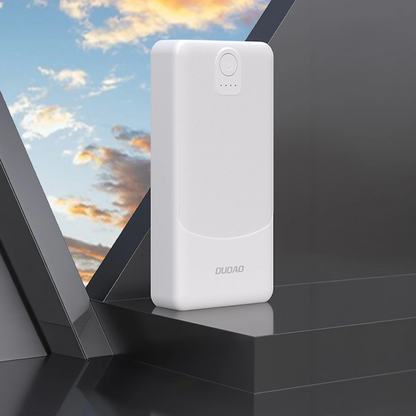 Externer Akku Dudao K10Pro, 20000mAh, 12W, 2 x USB-A, Weiß