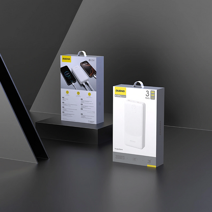 Externer Akku Dudao K10Pro, 20000mAh, 12W, 2 x USB-A, Weiß