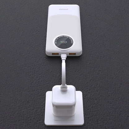 Externer Akku Dudao K12, 10000mAh, 22.5W, QC + PD, 1 x USB-C - 2 x USB-A, Weiß