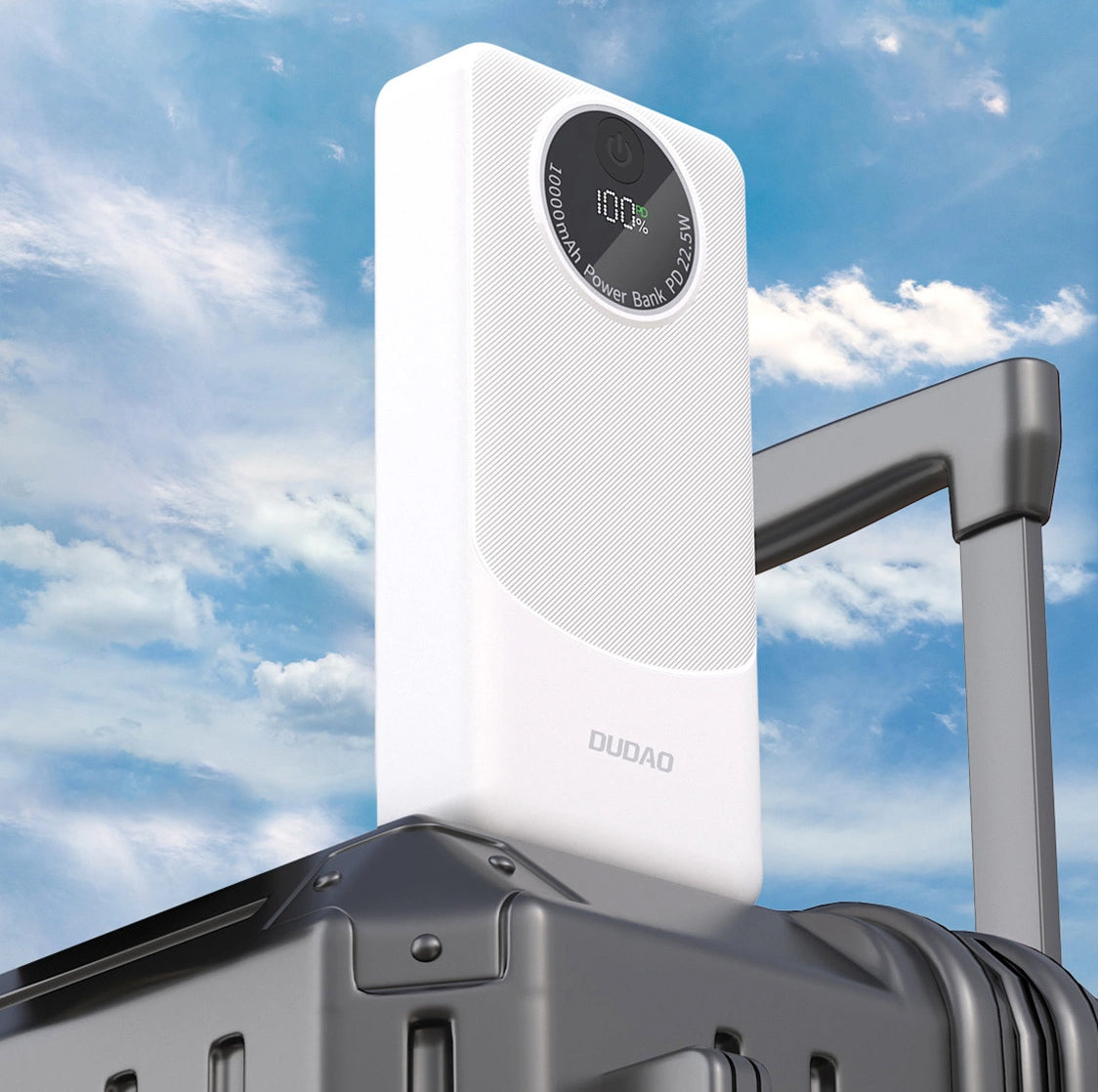 Externer Akku Dudao K12Pro, 20000mAh, 22.5W, QC + PD, 1 x USB-C - 2 x USB-A, Weiß