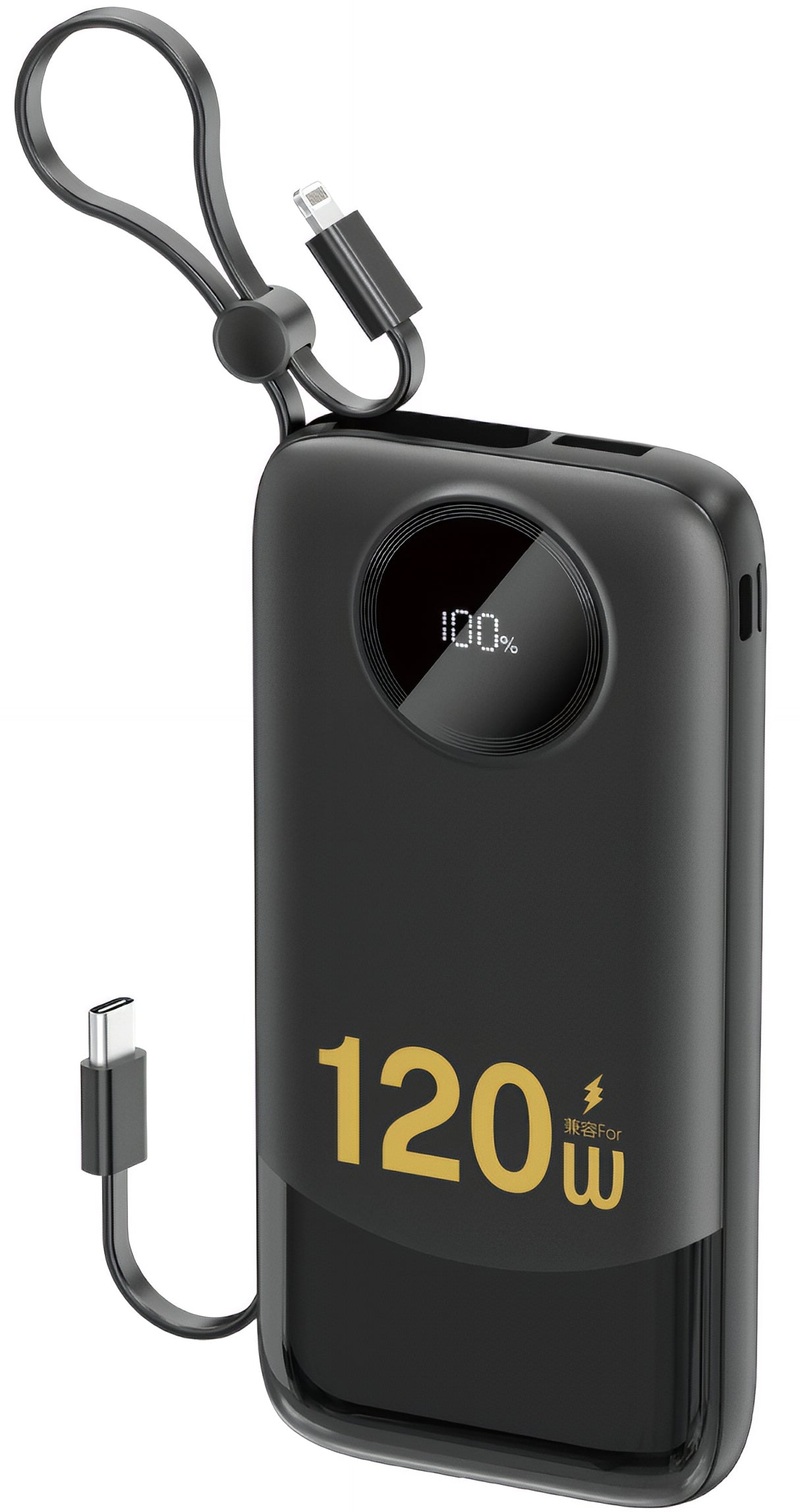 Dudao K13 External Battery, 10000mAh, 22.5W, QC + PD, 1 x Lightning - 1 x USB-A - 2 x USB-C, Black