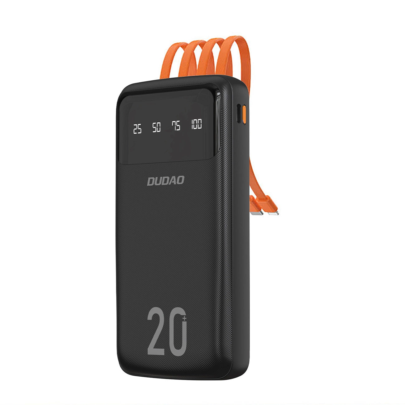 Externer Akku Dudao K6Pro+, 20000mAh, 10W, 1 x Lightning - 1 x microUSB - 1 x USB-A - 1 x USB-C, Schwarz