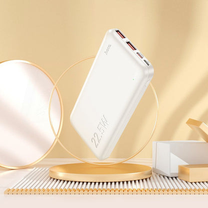 Externer Akku HOCO J101, 10000mAh, 22.5W, QC + PD, 1 x USB-C - 2 x USB-A, Weiß