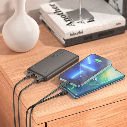 Externer Akku HOCO J101, 10000mAh, 22.5W, QC + PD, 1 x USB-C - 2 x USB-A, Schwarz