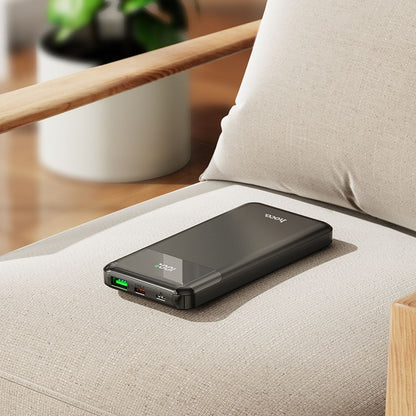 HOCO J102 External Battery, 10000mAh, 20W, QC + PD, 1 x USB-A - 1 x USB-C, Black