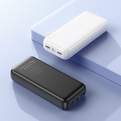 HOCO J128A External Battery, 20000mAh, 10W, 2 x USB-A, Black, Resealed