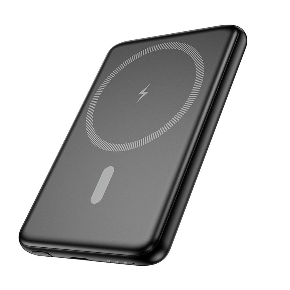 HOCO Wireless External Battery J140A, 5000mAh, 20W, PD + QI, 1 x USB-C, Black